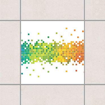 Adesivo per piastrelle - Pixel Rainbow 25cm x 20cm