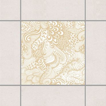 Adesivo per piastrelle - Poseidon's Garden Light Brown 25cm x 20cm