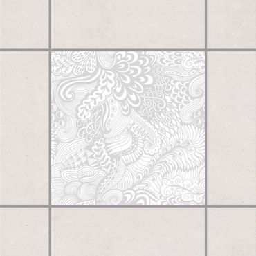 Adesivo per piastrelle - Poseidon's Garden Light Grey 25cm x 20cm