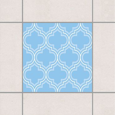 Adesivo per piastrelle - Retro Morocco Light Blue 15cm x 15cm