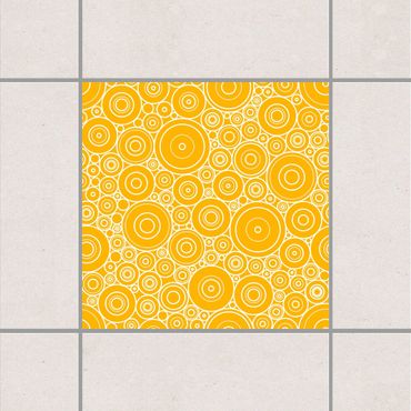 Adesivo per piastrelle - Secession Lemon Yellow 15cm x 15cm