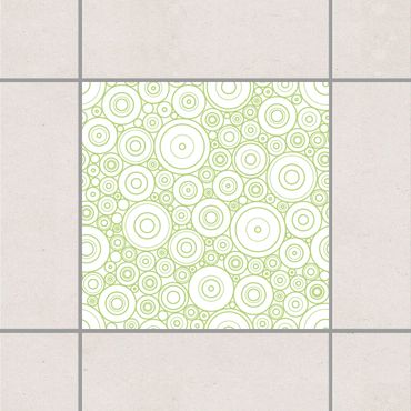 Adesivo per piastrelle - Secession White Spring Green 15cm x 15cm
