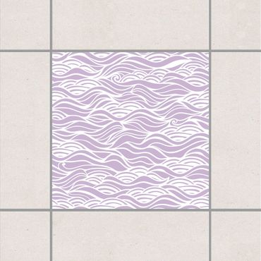 Adesivo per piastrelle - They dreamed of delicate waves on the sea Lavender 25cm x 20cm