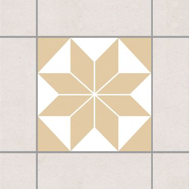 Adesivo per piastrelle - Star pattern Light Brown 15cm x 15cm