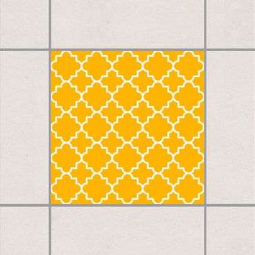 Adesivo per piastrelle - Traditional Quatrefoil Melon Yellow 25cm x 20cm
