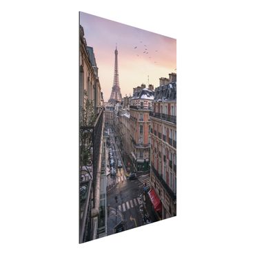 Stampa su alluminio - La torre Eiffel al tramonto