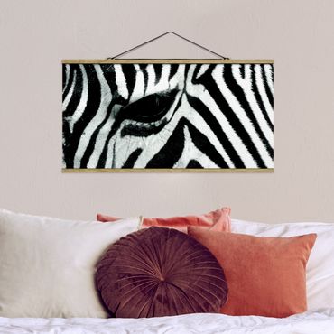 Foto su tessuto da parete con bastone - zebra - Orizzontale 1:2