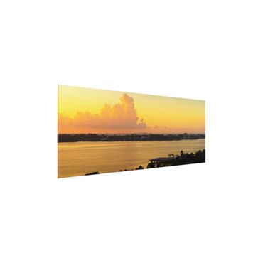 Quadro in vetro - Mexico sunset - Panoramico