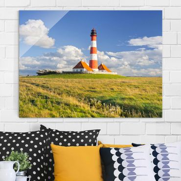 Quadro in vetro - Lighthouse in Schleswig-Holstein - Orizzontale 4:3