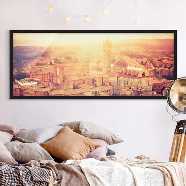 Poster con cornice - Fiery Siena - Panorama formato orizzontale