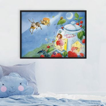 Poster con cornice - The Strawberry Fairy - Dream Donkey Casimir - Orizzontale 3:4