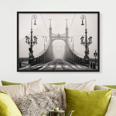 Poster con cornice - Bridge In Budapest - Orizzontale 3:4