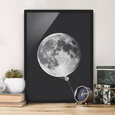 Poster con cornice - Balloon Con La Luna - Verticale 4:3