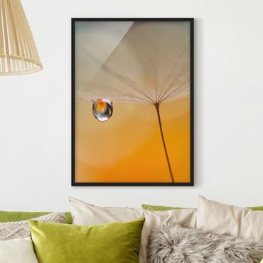 Poster con cornice - Dandelion In Orange - Verticale 4:3
