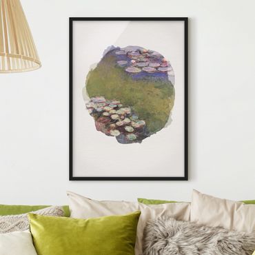 Poster con cornice - Acquerelli - Claude Monet - Ninfee