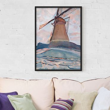 Poster con cornice - Piet Mondrian - Windmill - Verticale 4:3