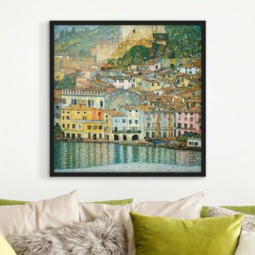 Poster con cornice - Gustav Klimt - Malcesine sul Lago di Garda - Quadrato 1:1