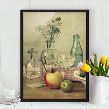 Poster con cornice - Still Life With Bottles - Verticale 4:3