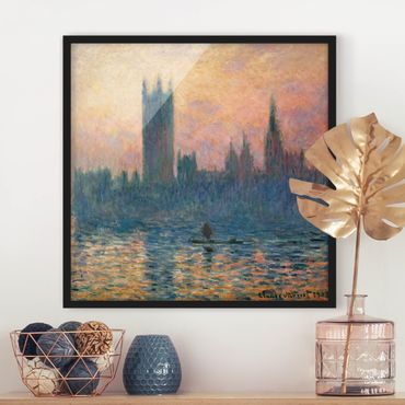 Poster con cornice - Claude Monet - London Sunset - Quadrato 1:1