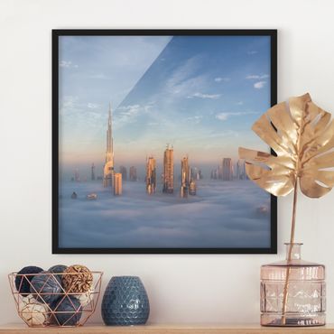 Poster con cornice - Dubai sopra le nuvole