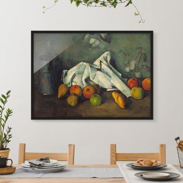 Poster con cornice - Paul Cézanne - Milk Can And Apples - Orizzontale 3:4