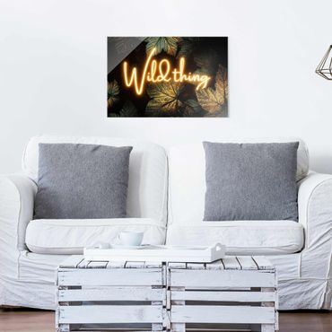 Quadro in vetro - Wild Thing Golden Leaves - Orizzontale 2:3