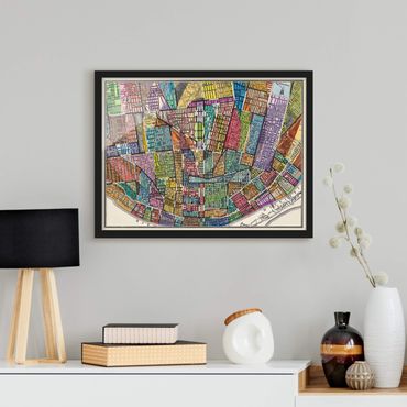 Poster con cornice - Modern Map Of St. Louis - Orizzontale 3:4