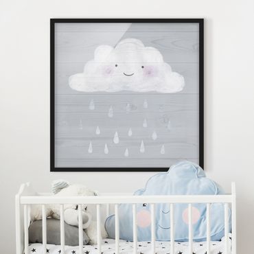 Poster con cornice - Cloud With Silver Raindrops - Quadrato 1:1