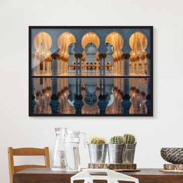 Poster con cornice - Reflections In The Mosque - Orizzontale 3:4