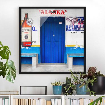 Poster con cornice - Alaska Blue Bar - Quadrato 1:1