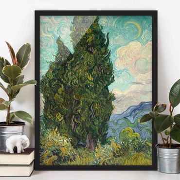 Poster con cornice - Vincent Van Gogh - Cypresses - Verticale 4:3