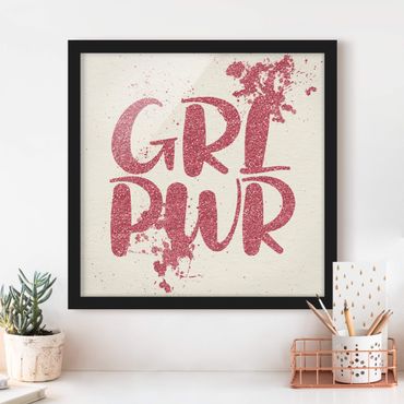 Poster con cornice - Girl Power - Quadrato 1:1