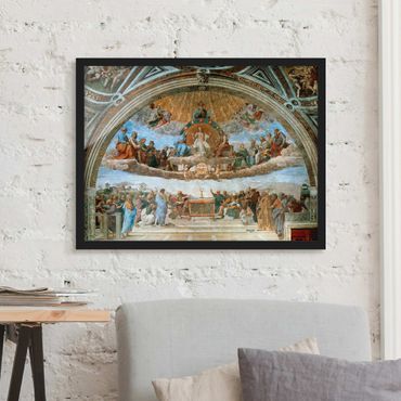 Poster con cornice - Raphael - Dispute On The Sacrament - Orizzontale 3:4