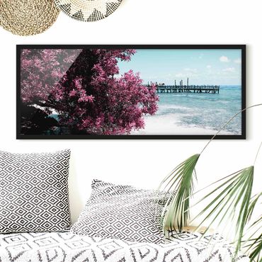 Poster con cornice - Paradise Beach Isla Mujeres - Panorama formato orizzontale