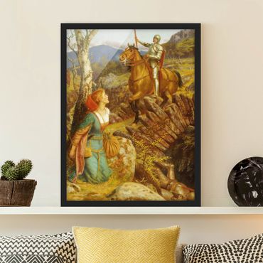 Poster con cornice - Arthur Hughes - The Overthrowing Of The Rusty Knight - Verticale 4:3