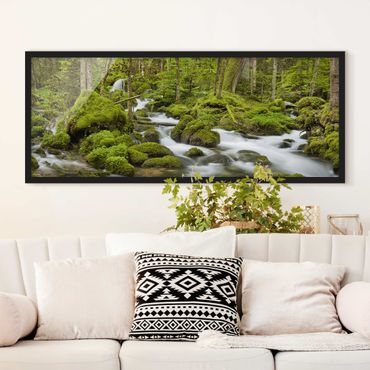 Poster con cornice - Mossy Pietre Svizzera - Panorama formato orizzontale