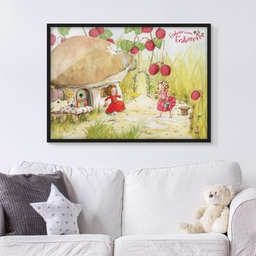 Poster con cornice - The Strawberry Fairy - Under The Raspberry Bush - Orizzontale 3:4