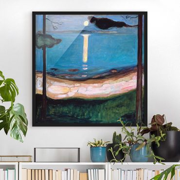 Poster con cornice - Edvard Munch - Luna Night - Quadrato 1:1