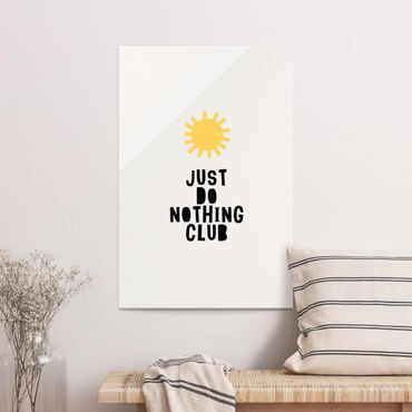 Quadro in vetro - Do Nothing Club giallo - Verticale 3:2
