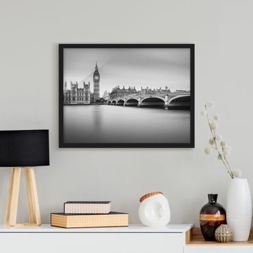 Poster con cornice - Ponte di Westminster e il Big Ben - Orizzontale 3:4