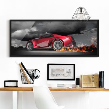 Poster con cornice - Burning Passion - Panorama formato orizzontale