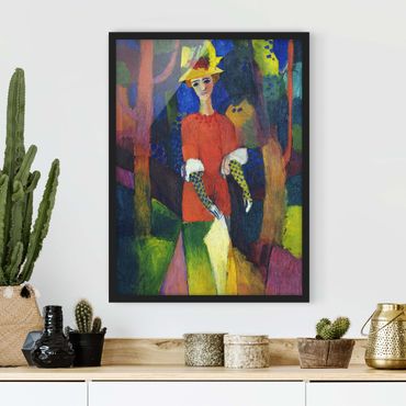 Poster con cornice - August Macke - Lady In A Park - Verticale 4:3