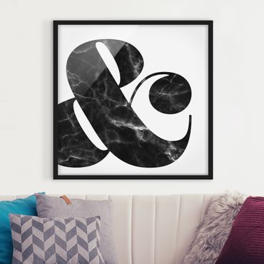 Poster con cornice - Ampersand Marble - Quadrato 1:1