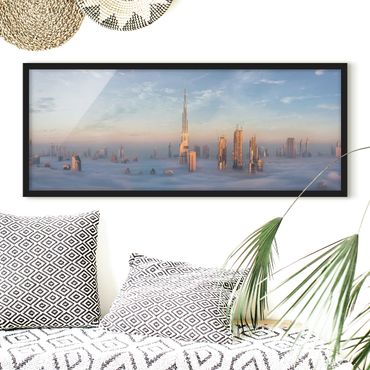 Poster con cornice - Dubai Sopra Le Nuvole - Panorama formato orizzontale