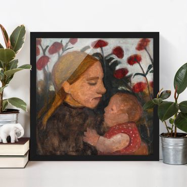 Poster con cornice - Paula Modersohn-Becker - Young Woman With Child - Quadrato 1:1