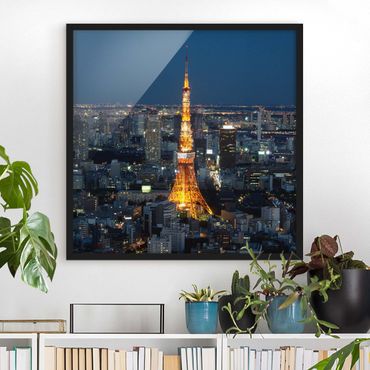 Poster con cornice - Tokyo Tower - Quadrato 1:1