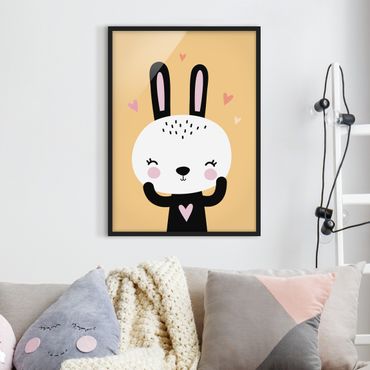 Poster con cornice - The Happy Bunny - Verticale 4:3