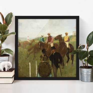 Poster con cornice - Edgar Degas - Jockeys On Race Track - Quadrato 1:1