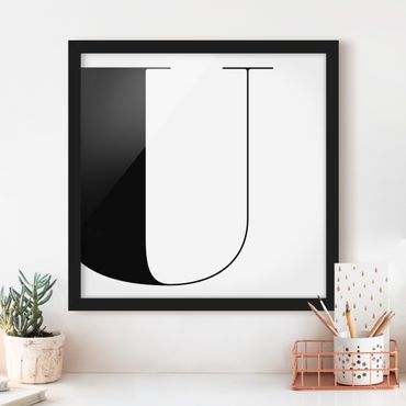 Poster con cornice - Antiqua Letter U - Quadrato 1:1