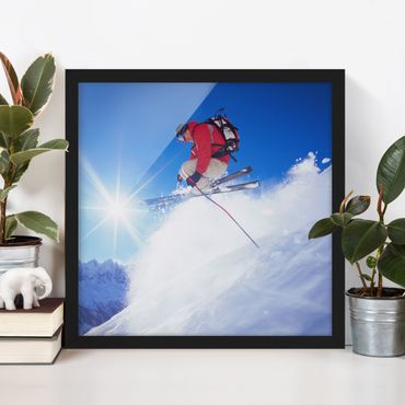 Poster con cornice - Ski Jumping - Quadrato 1:1